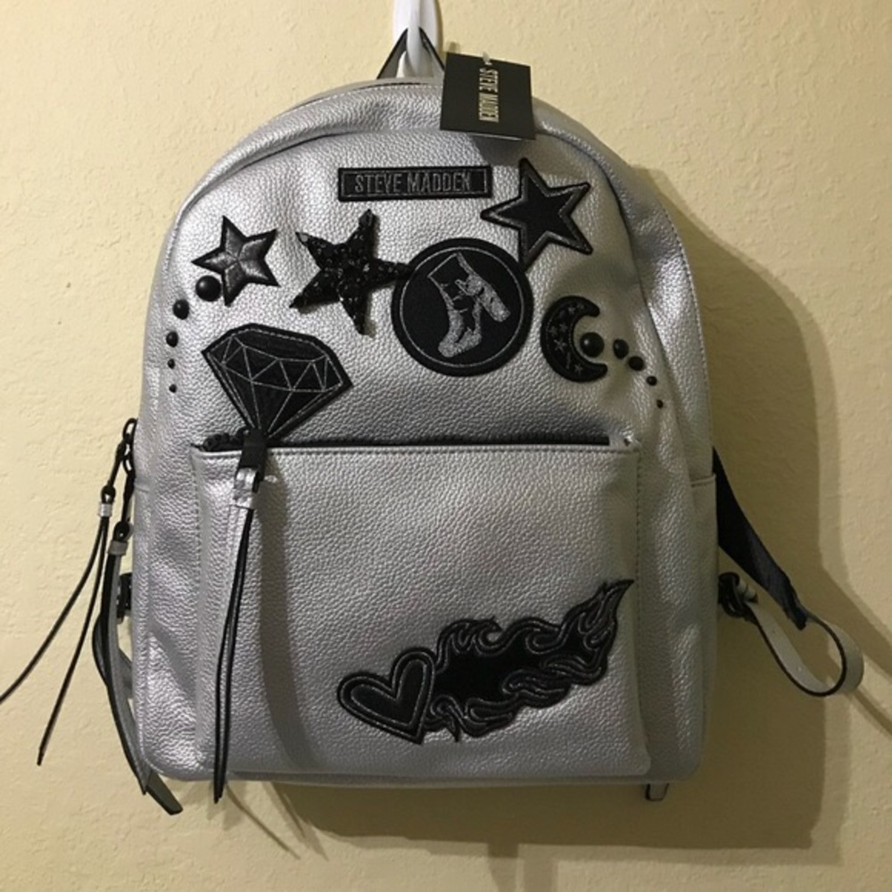 ⛔️SOLD⛔️Steve Madden Metallic Patchwork Backpack